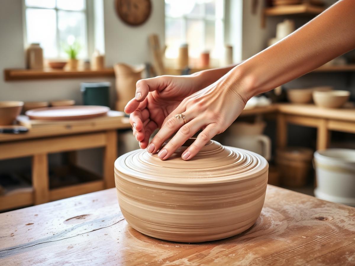 Clay prepared for hand building class