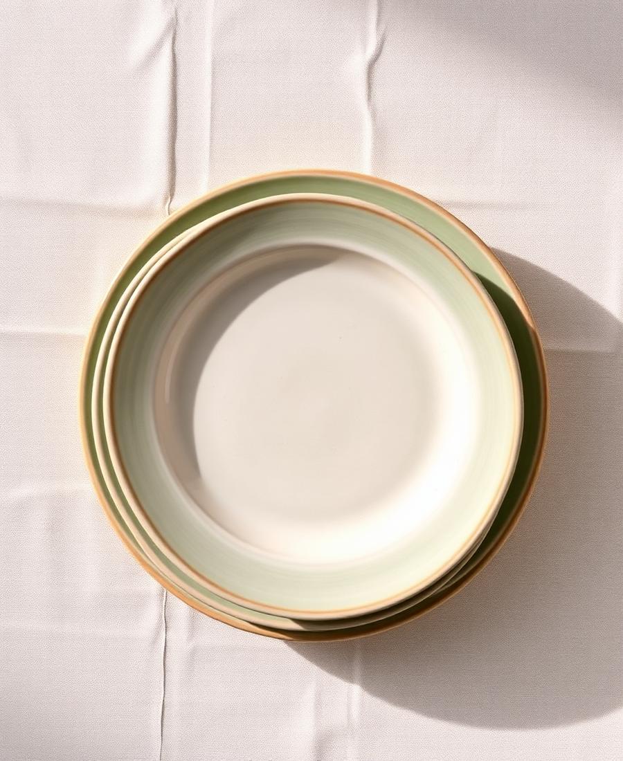 Handmade ceramic dinner plates
